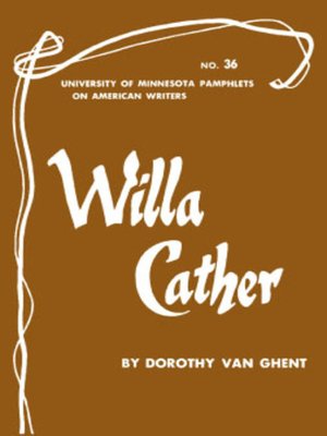 cover image of Willa Cather--American Writers 36